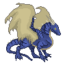 Dragon Icon Blue Stripe by RavensMourn