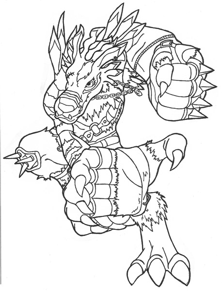 ultimate digimon coloring pages - photo #2