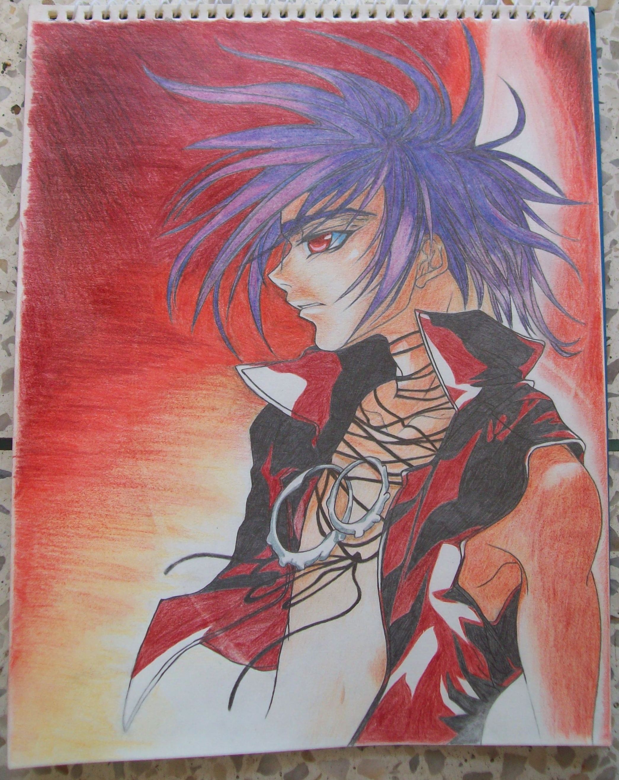 colored pencil anime drawing by craftlover on DeviantArt