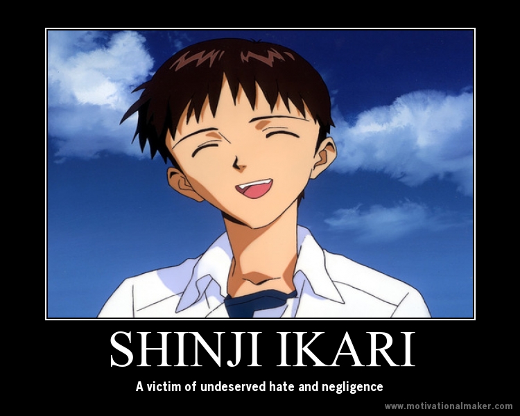 Shinji Ikari Motivational Poster by slyboyseth on DeviantArt