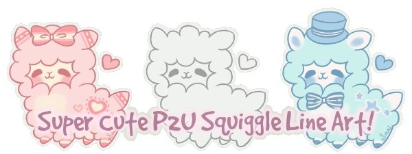 P2U Animated Squiggle Alpaca Lineart by Sarilain