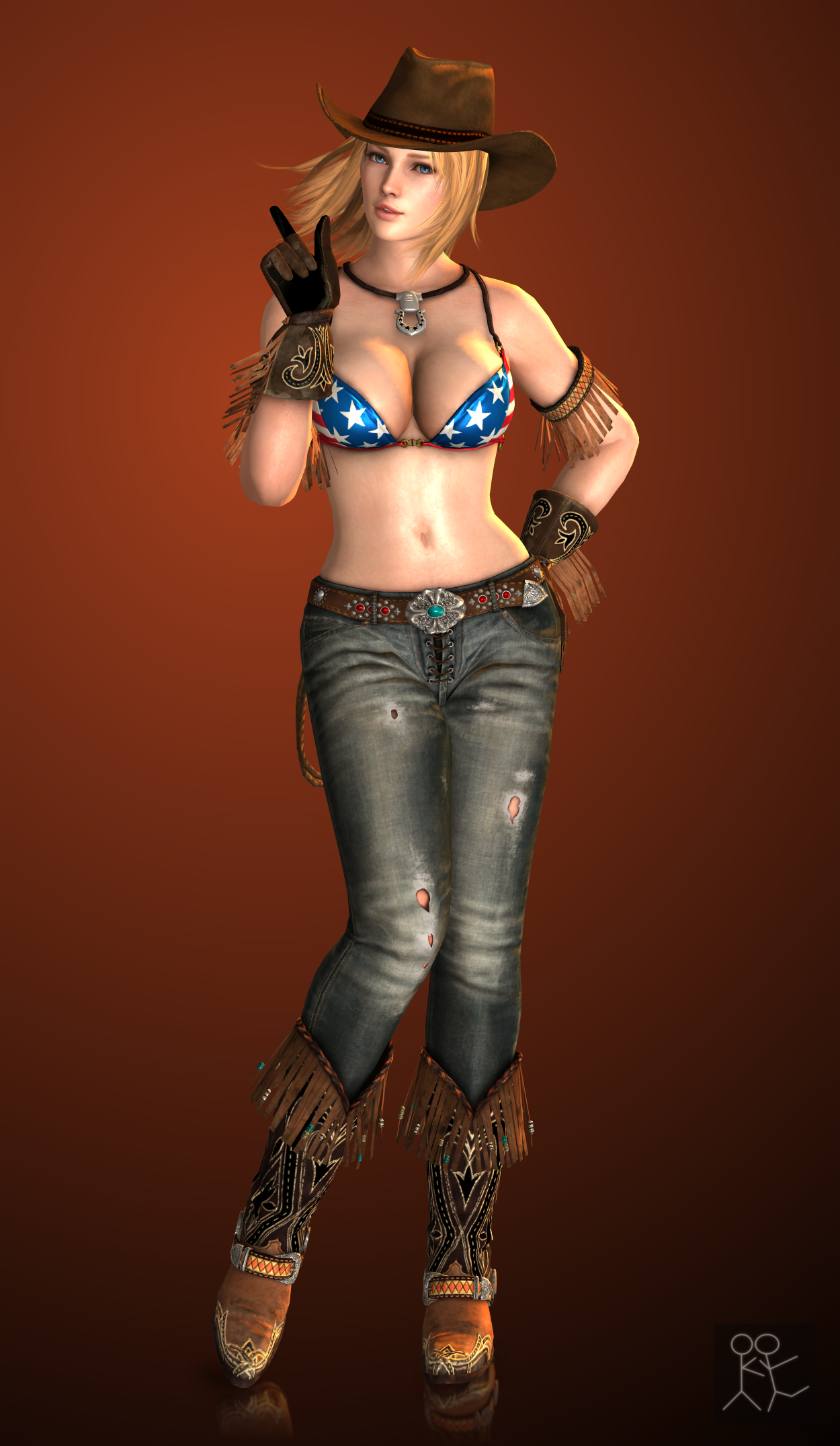 Doa5 Tina Armstrong Cowgirl By Sticklove On Deviantart 