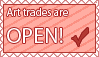 Art trades are open stamp by Reiirin