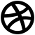 Dribbble (black) Icon mid