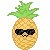 Cool Pineapple Icon/Emoticon