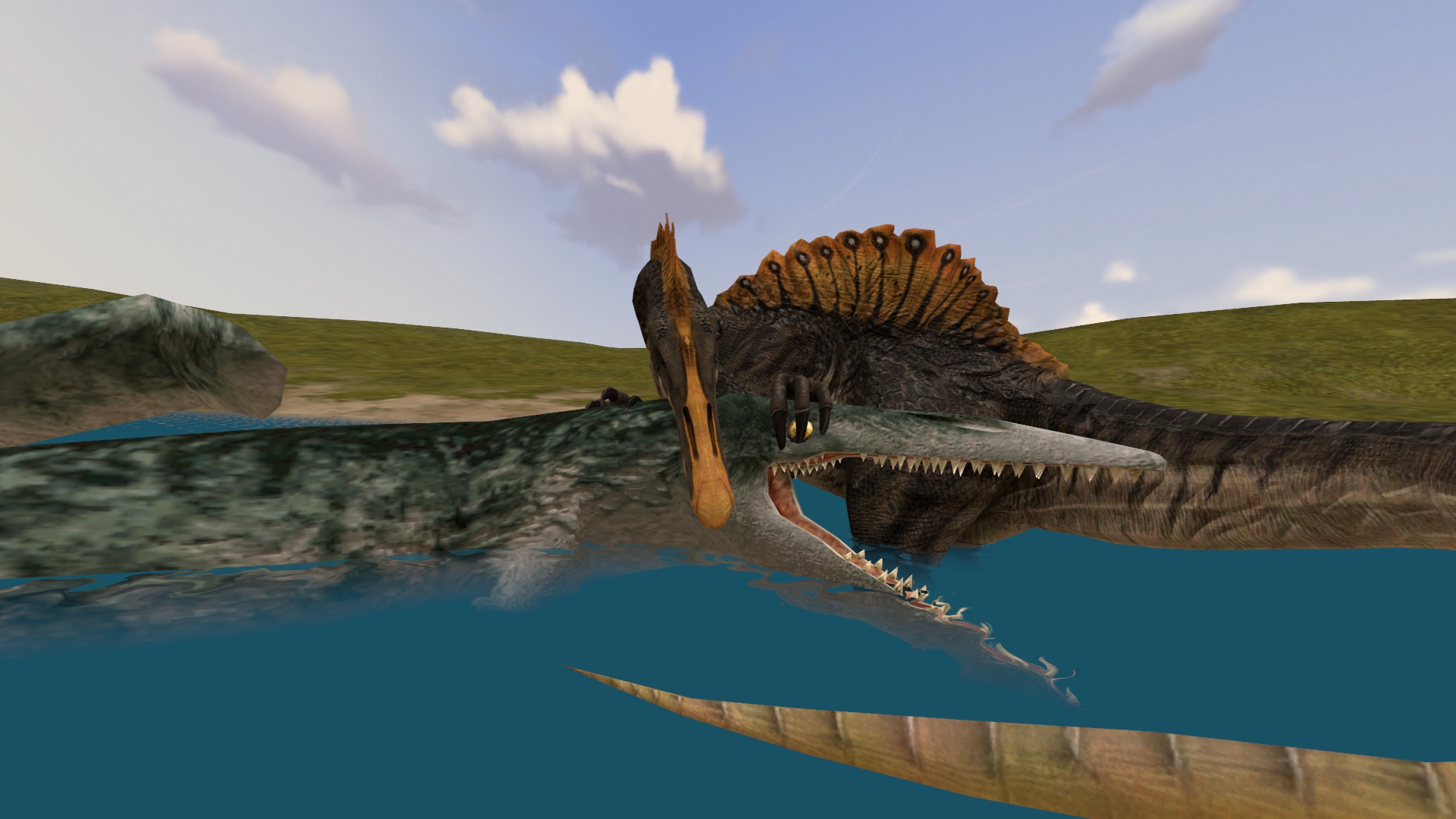 Spinosaurus vs Mosasaurus by kongzillarex619 on DeviantArt