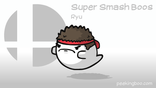 Super Smash Boos - Ryu by PeekingBoo