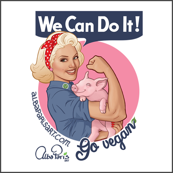 We Can Do It! Go Vegan! by AlbaParis
