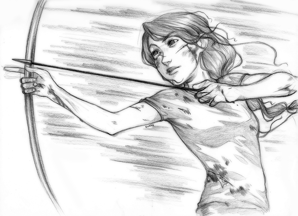 katniss everdeen full body coloring pages