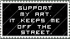 Support my art stamp by HappyStamp